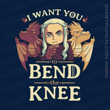 Load image into Gallery viewer, Shirts Magnets / 3"x3" / Navy Bend The Knee