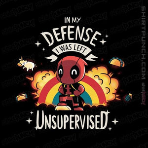 Shirts Magnets / 3"x3" / Black Unsupervised Deadpool