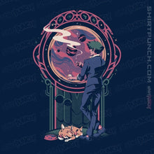 Load image into Gallery viewer, Daily_Deal_Shirts Magnets / 3"x3" / Navy Space Cowboy Contemplation