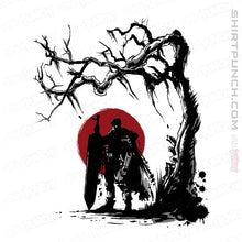 Load image into Gallery viewer, Shirts Magnets / 3"x3" / White Black Swordsman Under The Sun