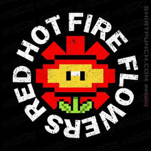 Load image into Gallery viewer, Shirts Magnets / 3"x3" / Black Red Hot Fire Flowers
