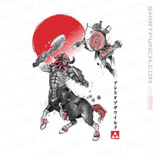 Load image into Gallery viewer, Shirts Magnets / 3"x3" / White Battle In Death Mountain Sumi-e