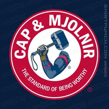 Load image into Gallery viewer, Shirts Magnets / 3"x3" / Navy Cap And Mjolnir