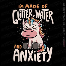 Load image into Gallery viewer, Daily_Deal_Shirts Magnets / 3"x3" / Black I'm Made Of Glitter, Water, And Anxiety