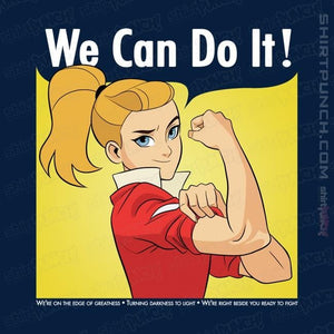 Shirts Magnets / 3"x3" / Navy Adora Says We Can Do It!