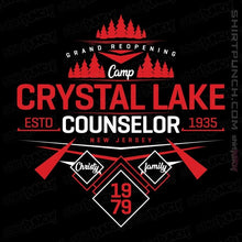 Load image into Gallery viewer, Shirts Magnets / 3"x3" / Black Crystal Lake Staff