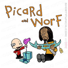 Load image into Gallery viewer, Daily_Deal_Shirts Magnets / 3"x3" / White Picard And Worf