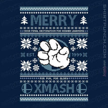 Load image into Gallery viewer, Shirts Magnets / 3"x3" / Navy Merry Xmash