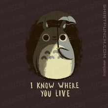 Load image into Gallery viewer, Shirts Magnets / 3"x3" / Dark Chocolate I Know Where You Live