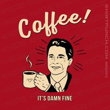 Load image into Gallery viewer, Shirts Magnets / 3"x3" / Red It's damn Fine Coffee