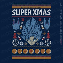 Load image into Gallery viewer, Shirts Magnets / 3"x3" / Navy Super Xmas