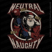 Load image into Gallery viewer, Shirts Magnets / 3"x3" / Black Neutral Naughty Santa