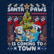 Load image into Gallery viewer, Daily_Deal_Shirts Magnets / 3"x3" / Navy Santa Paws Bluey Sweater