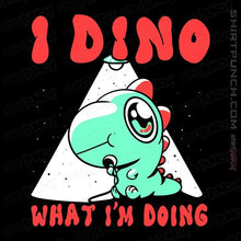 Load image into Gallery viewer, Shirts Magnets / 3"x3" / Black Confused Dino