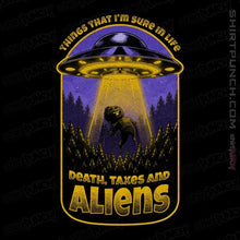 Load image into Gallery viewer, Secret_Shirts Magnets / 3"x3" / Black Death Taxes And Aliens