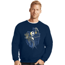 Load image into Gallery viewer, Shirts Crewneck Sweater, Unisex / Small / Navy Hanukkah Town
