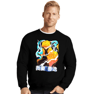 Shirts Crewneck Sweater, Unisex / Small / Black Zenitsu