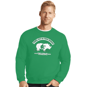 Daily_Deal_Shirts Crewneck Sweater, Unisex / Small / Irish Green Warm!
