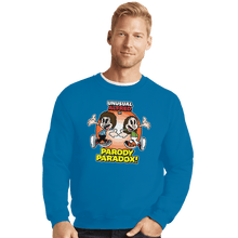 Load image into Gallery viewer, Shirts Crewneck Sweater, Unisex / Small / Sapphire Parody Paradox!