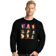 Load image into Gallery viewer, Daily_Deal_Shirts Crewneck Sweater, Unisex / Small / Black Moral Alignment Chart