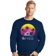 Load image into Gallery viewer, Shirts Crewneck Sweater, Unisex / Small / Navy Retro Kame House