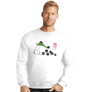 Shirts Crewneck Sweater, Unisex / Small / White Ink Forest