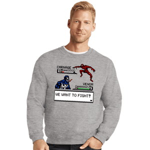 Shirts Crewneck Sweater, Unisex / Small / Sports Grey Carnage Fight