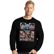 Load image into Gallery viewer, Daily_Deal_Shirts Crewneck Sweater, Unisex / Small / Black Time Fighters 10th vs 11th
