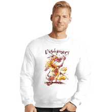 Load image into Gallery viewer, Shirts Crewneck Sweater, Unisex / Small / White Dishonor