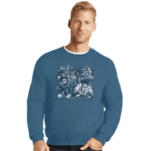 Load image into Gallery viewer, Shirts Crewneck Sweater, Unisex / Small / Indigo Blue Fun With Old Friends