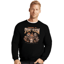 Load image into Gallery viewer, Daily_Deal_Shirts Crewneck Sweater, Unisex / Small / Black Summoning The Spooky Season