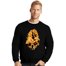 Load image into Gallery viewer, Shirts Crewneck Sweater, Unisex / Small / Black Golden Saiyan Vegito