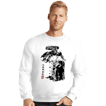 Load image into Gallery viewer, Daily_Deal_Shirts Crewneck Sweater, Unisex / Small / White Major Vs Tank Sumi-e