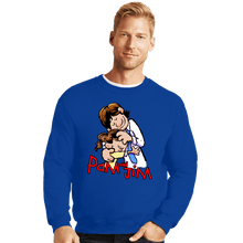Load image into Gallery viewer, Shirts Crewneck Sweater, Unisex / Small / Royal Blue Pam & Jim