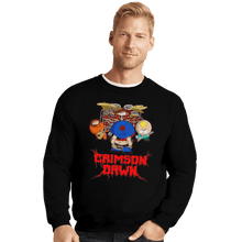 Load image into Gallery viewer, Shirts Crewneck Sweater, Unisex / Small / Black Crimson Dawn