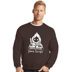 Shirts Crewneck Sweater, Unisex / Small / Dark Chocolate Jawa Script
