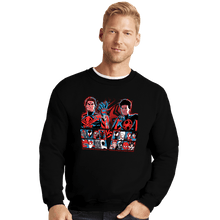Load image into Gallery viewer, Daily_Deal_Shirts Crewneck Sweater, Unisex / Small / Black Spider Fighter