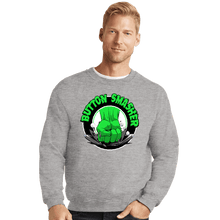 Load image into Gallery viewer, Shirts Crewneck Sweater, Unisex / Small / Sports Grey Button Smasher