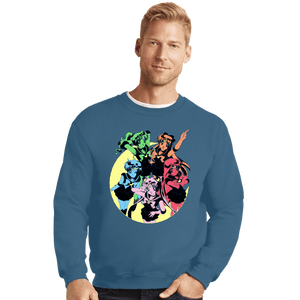 Shirts Crewneck Sweater, Unisex / Small / Indigo Blue Sailor Colors