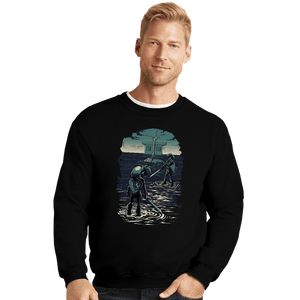 Daily_Deal_Shirts Crewneck Sweater, Unisex / Small / Black Link VS Dark Link