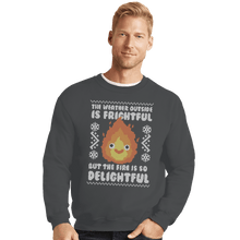 Load image into Gallery viewer, Shirts Crewneck Sweater, Unisex / Small / Charcoal Delightful Fire