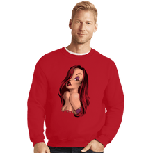 Load image into Gallery viewer, Shirts Crewneck Sweater, Unisex / Small / Red Lady In Red