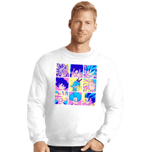 Load image into Gallery viewer, Shirts Crewneck Sweater, Unisex / Small / White Saiyan Colors