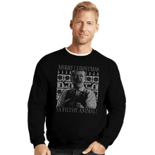 Load image into Gallery viewer, Shirts Crewneck Sweater, Unisex / Small / Black Ya Filthy Animal