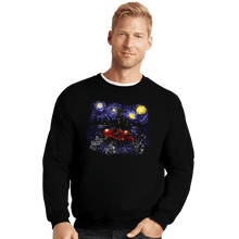 Load image into Gallery viewer, Daily_Deal_Shirts Crewneck Sweater, Unisex / Small / Black Starry Neo-Tokyo