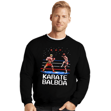Load image into Gallery viewer, Secret_Shirts Crewneck Sweater, Unisex / Small / Black Karate Balboa