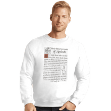 Load image into Gallery viewer, Shirts Crewneck Sweater, Unisex / Small / White Holy Hand Grenade Script