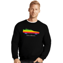 Load image into Gallery viewer, Secret_Shirts Crewneck Sweater, Unisex / Small / Black Drive Different