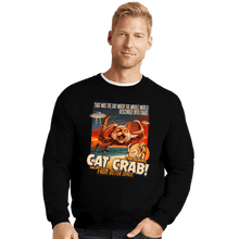Load image into Gallery viewer, Secret_Shirts Crewneck Sweater, Unisex / Small / Black Cat Crab!
