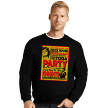 Load image into Gallery viewer, Secret_Shirts Crewneck Sweater, Unisex / Small / Black Delta House Flyer